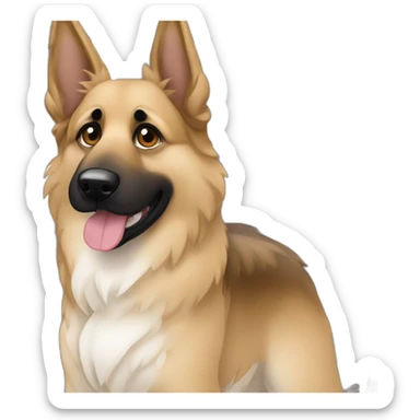 berger allemand agée avec poils blanc sticker