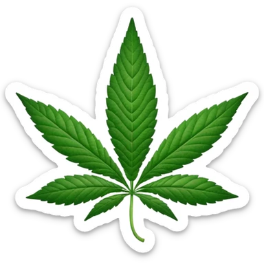 Marijuana leaf saying “smoke?” sticker