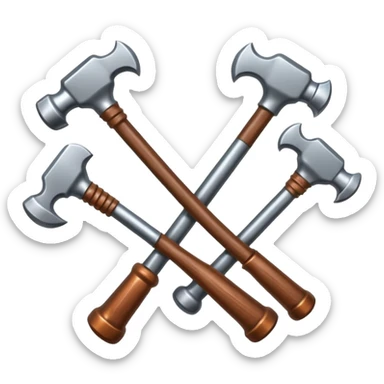 Staff logo marteau équipe sticker