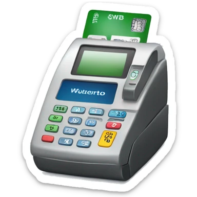 Debit card swiping payment terminal sticker