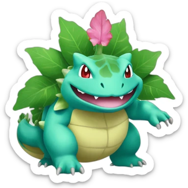 Venusaur Pokemon card sticker