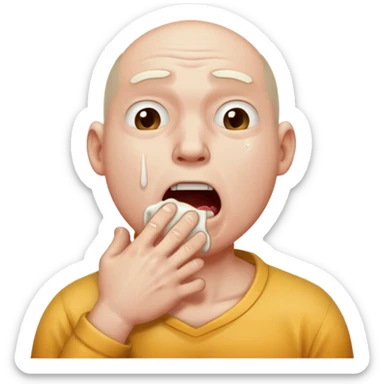 make a chocking emoji but for white skin tone men sticker