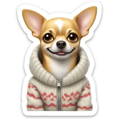 Chihuahua in a Pullover sticker