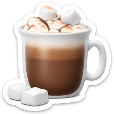 Hot chocolate with marshmallows  sticker
