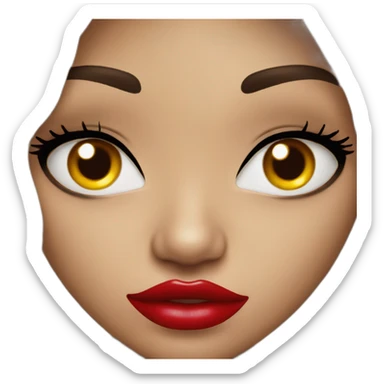 Sexy girl with red lips sticker