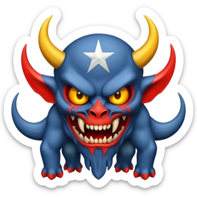 A 9/11 crash demon sticker