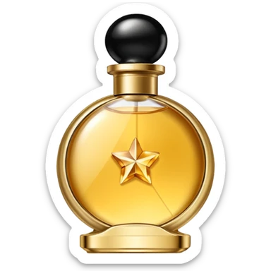 bottle of perfume gold exquisite large takes all the space

 sticker