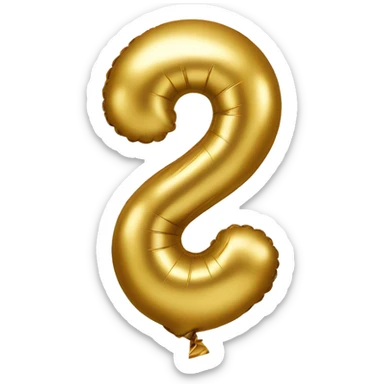 Golden balloon number 28 sticker