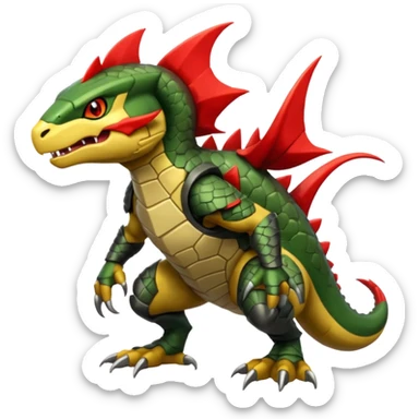 Haxorus-Axew-Fraxure-hybrid (full body) sticker