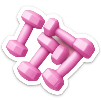 Set of Baby Pink dumbbells sticker