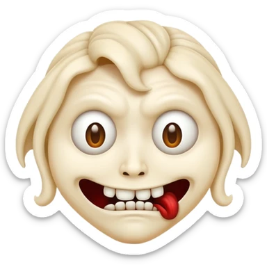 Creepy twisted face emoji  sticker