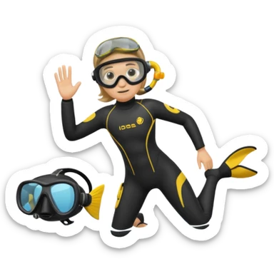 scuba diver sticker