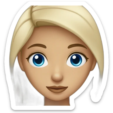 Algerian girl with blue eyes  sticker