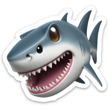 Freaky shark sticker
