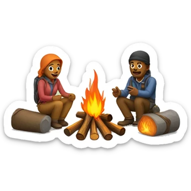 Campfire story sticker