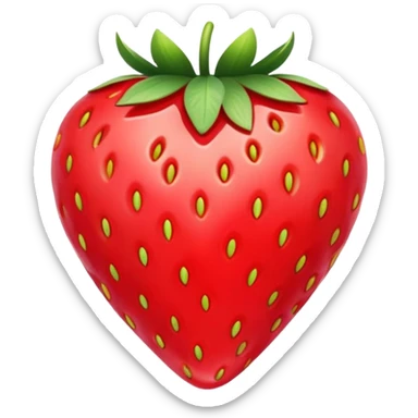 heart shaped strawberry sticker