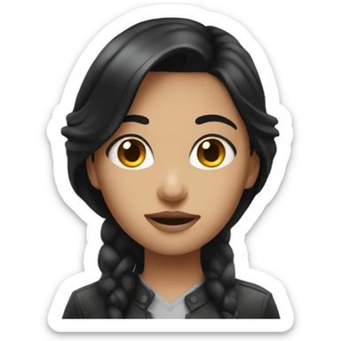 dark haired girl serving baddie  sticker