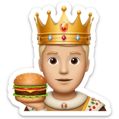 Burger King Crown guy meme sticker