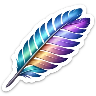 the neatly arranged feathers of a dovetail sticker