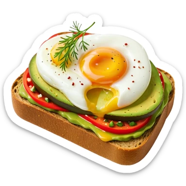 beautiful avocado toast awesome meal sticker