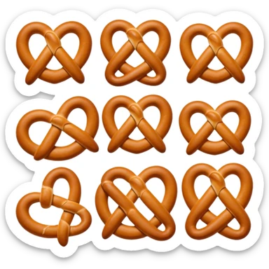 Little pretzel people  sticker