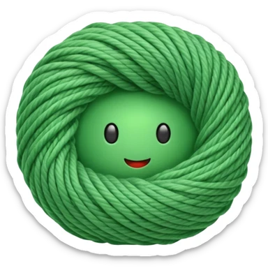 green ball of yarn sticker