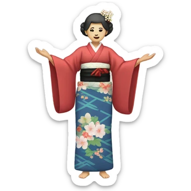 traditional kimono sticker