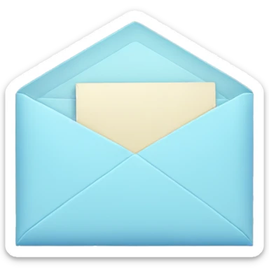 pastel blue envelope sticker