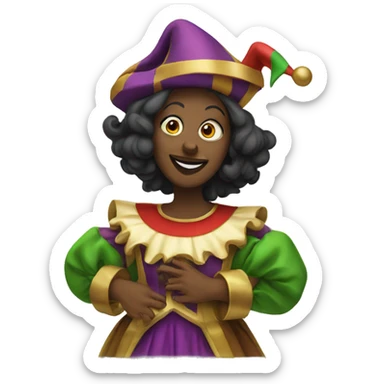 Woman Court Jester sticker