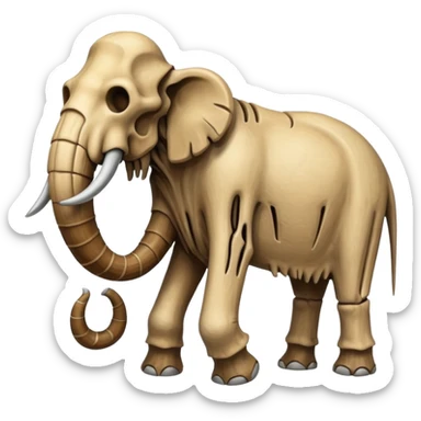 skeleton of a mammoth sticker