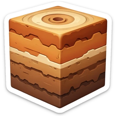 Geography cross section　cube sticker