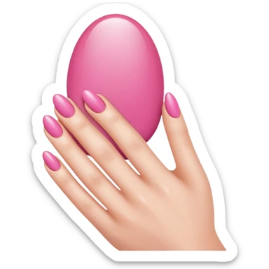 Pink nails sticker