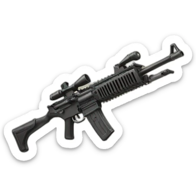 Machine gun sticker