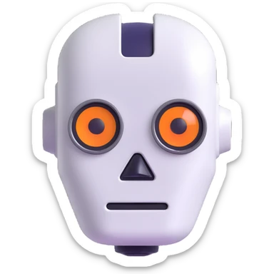 Cute Robot assistant head sticker