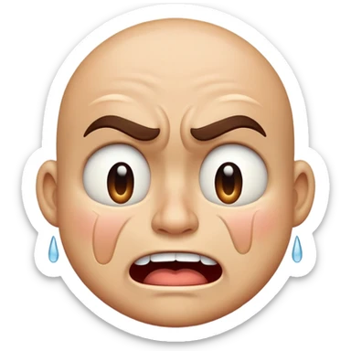 face crying laughing also really angry and moaning  sticker