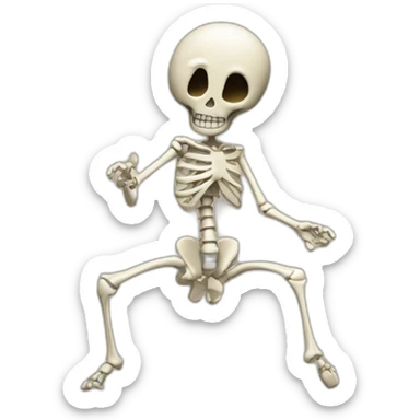 Squelette sur une araingnée sticker