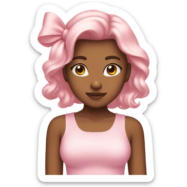 Light pink bows sticker