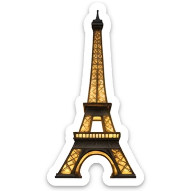 Eiffel Tower lit up  sticker