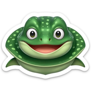 pepe the frog but as a stingray sticker