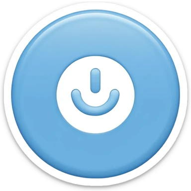 Un rond bleu clair avec le signe correcte en blanc  sticker