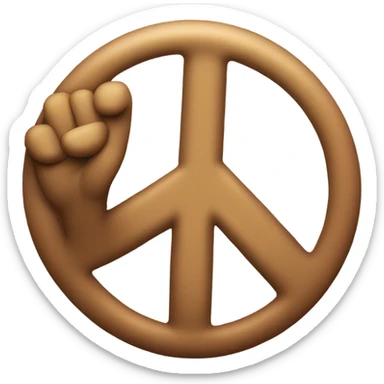 Peace sign with tounge out  sticker