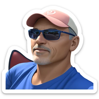 cool guy in blue shirt sticker