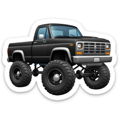 black truck lifted  sticker