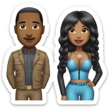 Goerge washington and nikki minaj sticker