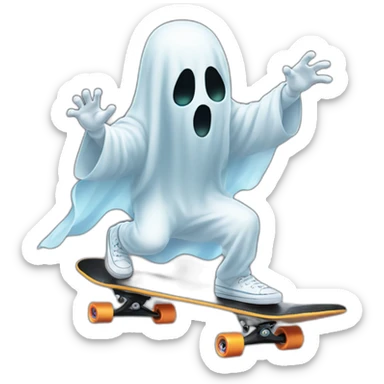 Ghost riding skateboard sticker