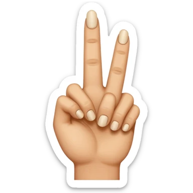 Make a hand and tilt the middle finger forward sticker