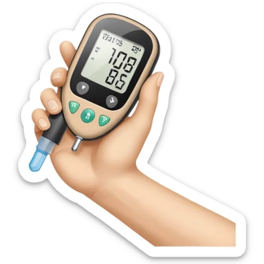 diabetes meter hand test sticker
