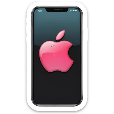 apple style emoji of a smartphone with the TikTok app open on screen sticker
