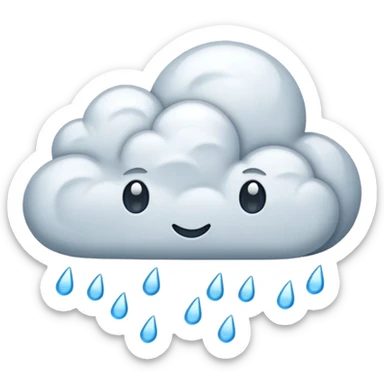 rainy clouds sticker