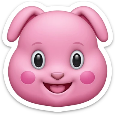 Pink labubu emojis  sticker